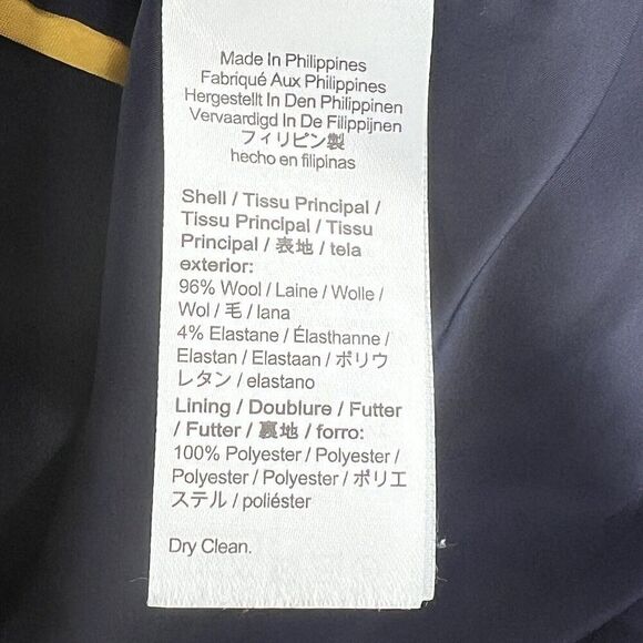 J Crew Navy Blue Tollegno 1900 Sommerset Italian Stretch Wool Blazer Jacket 14 - Picture 12 of 13